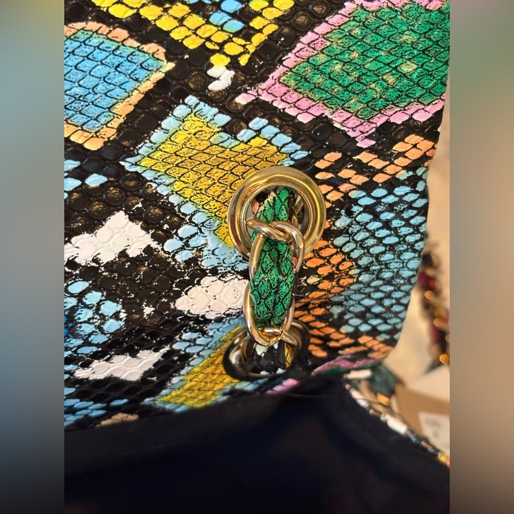 NWT 3am Forever Graffiti Snakeskin Bag - Picture 13 of 16